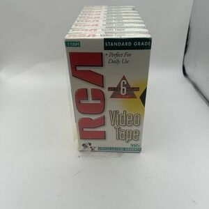 RCA  9‎ Pack T-120H Standard Grade  RCA HI-Fi 6-Hour Blank VHS Tapes Sealed